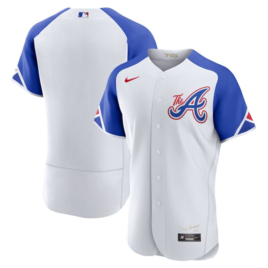 Men Atlanta Braves Nike White 2023 City Connect Authentic MLB Jersey